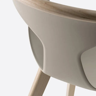 Pedrali Fox 3725 ash armchair with polypropylene shell