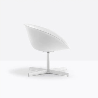 Pedrali Gliss 360 lounge armchair with technopolymer shell and 4-legs steel base