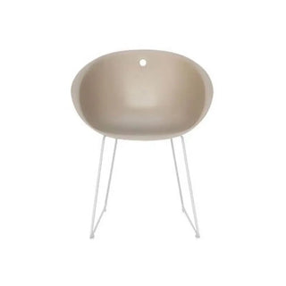 Pedrali Gliss armchair with steel sled base Chromed CR Sand SA - Buy now on ShopDecor - Discover the best products by PEDRALI design