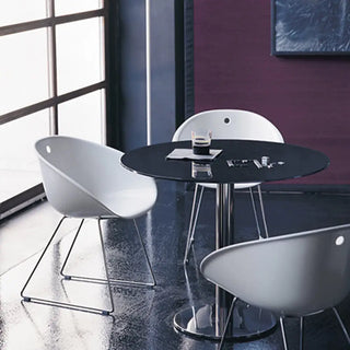 Pedrali Gliss armchair with steel sled base