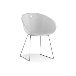 Pedrali Gliss armchair with steel sled base