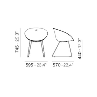 Pedrali Gliss armchair with steel sled base - Buy now on ShopDecor - Discover the best products by PEDRALI design