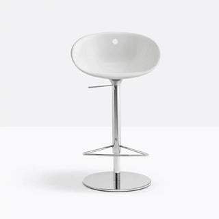 Pedrali Gliss 970 polycarbonate swivel stool with adjustable seat and steel frame