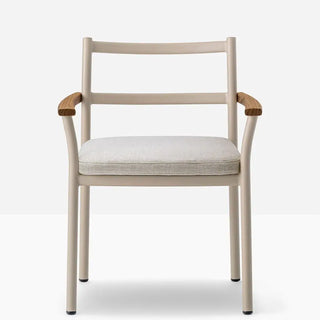 Pedrali Guinea 3694 aluminium armchair with seat in waterproof textile mesh and cushion