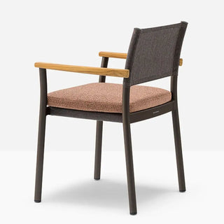 Pedrali Guinea 3695 aluminium chair with seat and backrest in waterproof textile mesh and cushion