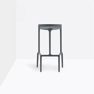 Pedrali Happy polypropylene stool Anthracite grey GA2 75 cm - Buy now on ShopDecor - Discover the best products by PEDRALI design