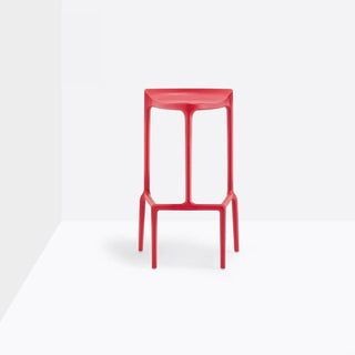 Pedrali Happy 490 plastic stool with seat H.29 17/32 inch Pedrali Red RO400E - Buy now on ShopDecor - Discover the best products by PEDRALI design