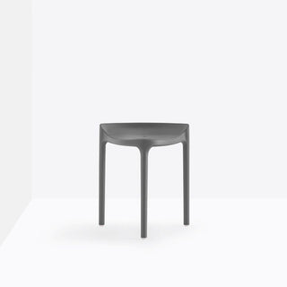 Pedrali Happy 491 plastic stool with seat H.17 3/4 inch Pedrali Anthracite grey GA - Buy now on ShopDecor - Discover the best products by PEDRALI design