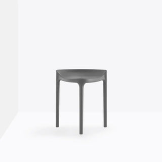 Pedrali Happy polypropylene stool Anthracite grey GA2 45 cm - Buy now on ShopDecor - Discover the best products by PEDRALI design