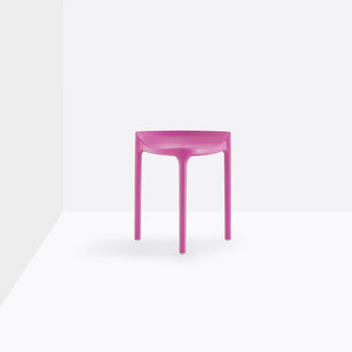 Pedrali Happy 491 plastic stool with seat H.17 3/4 inch Pedrali Cyclamen CI - Buy now on ShopDecor - Discover the best products by PEDRALI design