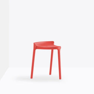 Pedrali Happy polypropylene stool Red RO2 45 cm - Buy now on ShopDecor - Discover the best products by PEDRALI design