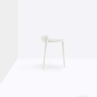 Pedrali Happy 491 plastic stool with seat H.17 3/4 inch White - Buy now on ShopDecor - Discover the best products by PEDRALI design
