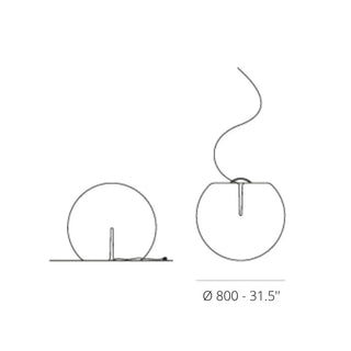Pedrali Happy Apple polypropylene floor lamp