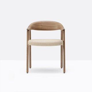 Pedrali Héra 2865 wood armchair with upholstered seat