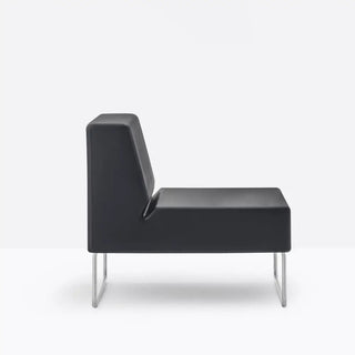 Pedrali Host Lounge 790 polyethylene lounge chair with stainless steel sled frame