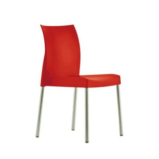 Pedrali Ice 800 chair with polypropylene shell and anodized aluminium frame