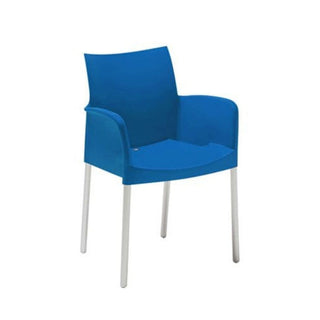 Pedrali Ice 850 chair with polypropylene armrests Pedrali Light blue AZ100 - Buy now on ShopDecor - Discover the best products by PEDRALI design
