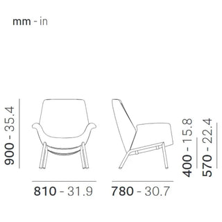 Pedrali Ila 2023 padded armchair in fabric - Buy now on ShopDecor - Discover the best products by PEDRALI design