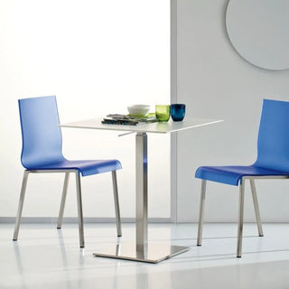 Pedrali Inox REG height adjustable table base with square base 40x40 cm. - 15.75x15.75 in.