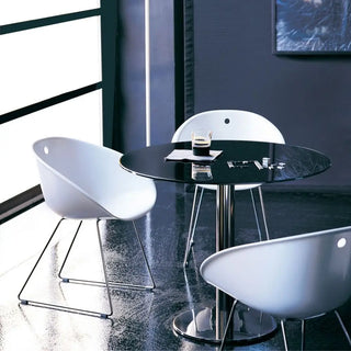 Pedrali Inox 4411 REG table base with round base ø 45 cm. - 17.72 in.