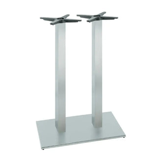 Pedrali Inox 4466 H1080 REG high table base with rectangular base 75x40 cm - 29.53x15.75 in.