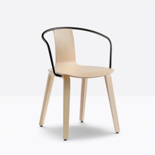 Pedrali Jamaica 2915 ash armchair with steel backrest
