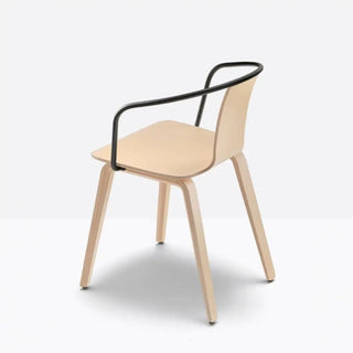 Pedrali Jamaica 2915 ash armchair with steel backrest