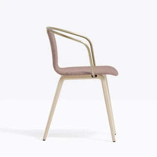 Pedrali Jamaica 2916 upholstered armchair with ash legs and steel backrest