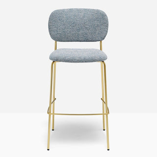 Pedrali Jazz stool with padded seat and backrest Brass 73.5 cm - Buy now on ShopDecor - Discover the best products by PEDRALI design