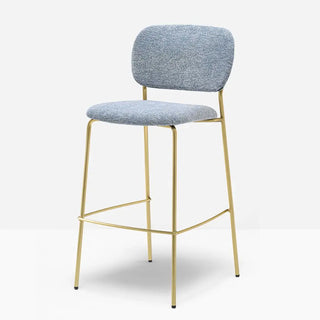 Pedrali Jazz upholstered stool with steel frame - Buy now on ShopDecor - Discover the best products by PEDRALI design