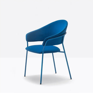 Pedrali Jazz 3716 upholstered armchair with steel frame