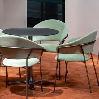 Pedrali Jazz 3716 upholstered armchair with steel frame