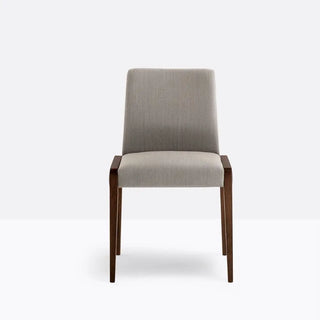 Pedrali Jil 520 upholstered chair with oak wood frame Tobacco-stained oak W Fabric G64 - Buy now on ShopDecor - Discover the best products by PEDRALI design