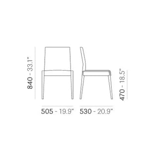 Pedrali Jil 520 upholstered chair with oak wood frame - Buy now on ShopDecor - Discover the best products by PEDRALI design