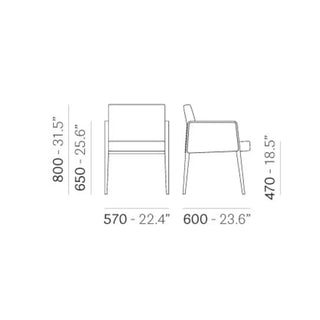 Pedrali Jil 525 upholstered armchair with oak wood frame - Buy now on ShopDecor - Discover the best products by PEDRALI design