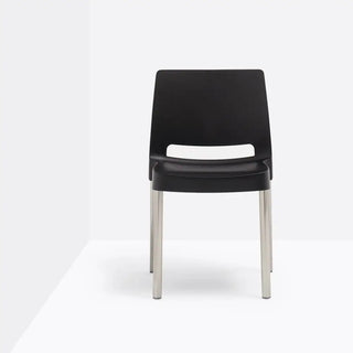 Pedrali Joi 870 chair with polypropylene shell and anodized aluminium frame