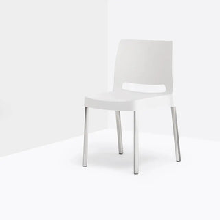Pedrali Joi 870 chair with polypropylene shell and anodized aluminium frame