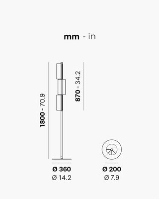 Pedrali Kawara L010T floor lamp with adjustable modules - Buy now on ShopDecor - Discover the best products by PEDRALI design