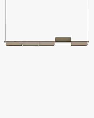 Pedrali Kawara L010S horizontal pendant lamp with adjustable modules Antique brass OA 5 Modules - Buy now on ShopDecor - Discover the best products by PEDRALI design