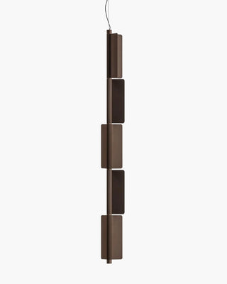 Pedrali Kawara L010V vertical pendant lamp with adjustable modules Antique Bronze BS 5 Modules - Buy now on ShopDecor - Discover the best products by PEDRALI design