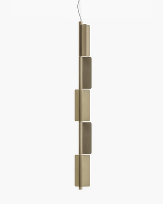 Pedrali Kawara L010V vertical pendant lamp with adjustable modules Antique brass OA 5 Modules - Buy now on ShopDecor - Discover the best products by PEDRALI design