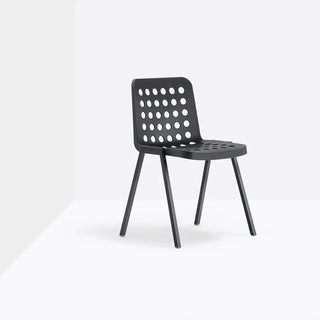 Pedrali Koi-Booki 370 polypropylene chair with aluminium frame and legs