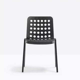 Pedrali Koi-Booki 370 polypropylene chair with aluminium frame and legs