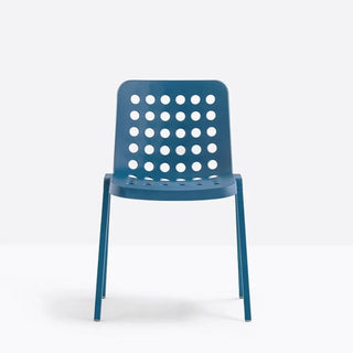 Pedrali Koi-Booki 370 polypropylene chair with aluminium frame and legs