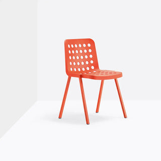 Pedrali Koi-Booki 370 polypropylene chair with aluminium frame and legs