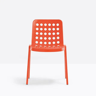 Pedrali Koi-Booki 370 polypropylene chair with aluminium frame and legs