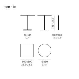 Pedrali Krystal table base h. 71.5 cm - 28.15 in - Buy now on ShopDecor - Discover the best products by PEDRALI design