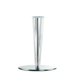 Pedrali Krystal table base h. 71.5 cm - 28.15 in Polished stainless steel LU Transparent TR ø 45 cm - Buy now on ShopDecor - Discover the best products by PEDRALI design