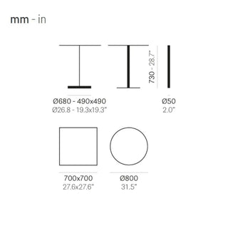 Pedrali Laja 5420 table base with round base Ø 68 cm. - 26.77 in. OUTDOOR - Buy now on ShopDecor - Discover the best products by PEDRALI design