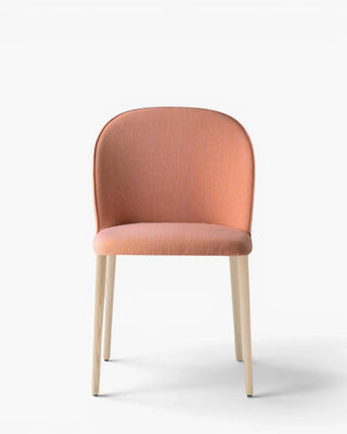 Pedrali Laja Wood 883/2 chair with upholstered shell and ash legs Ash FR Fabric C111 - Buy now on ShopDecor - Discover the best products by PEDRALI design